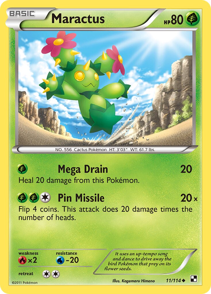 Maractus 011/115 — Black & White (English Pokémon TCG card)