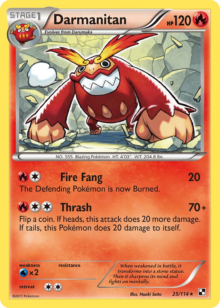 Darmanitan 025/115 — Black & White (English Pokémon TCG card)