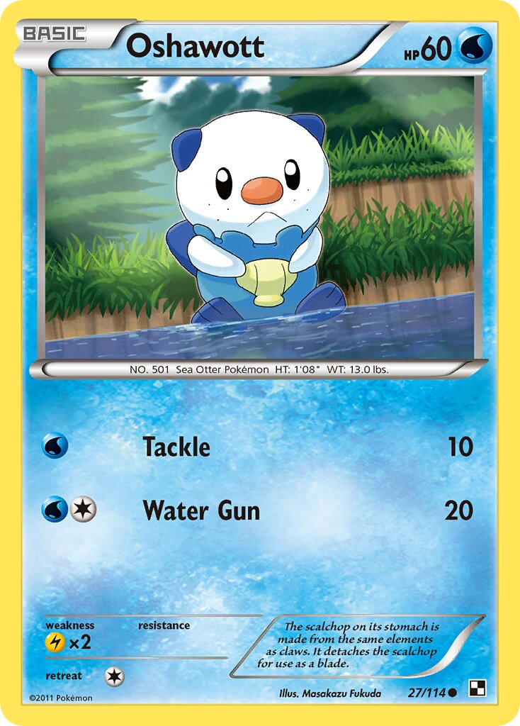 Oshawott 027/115 — Black & White (English Pokémon TCG card)