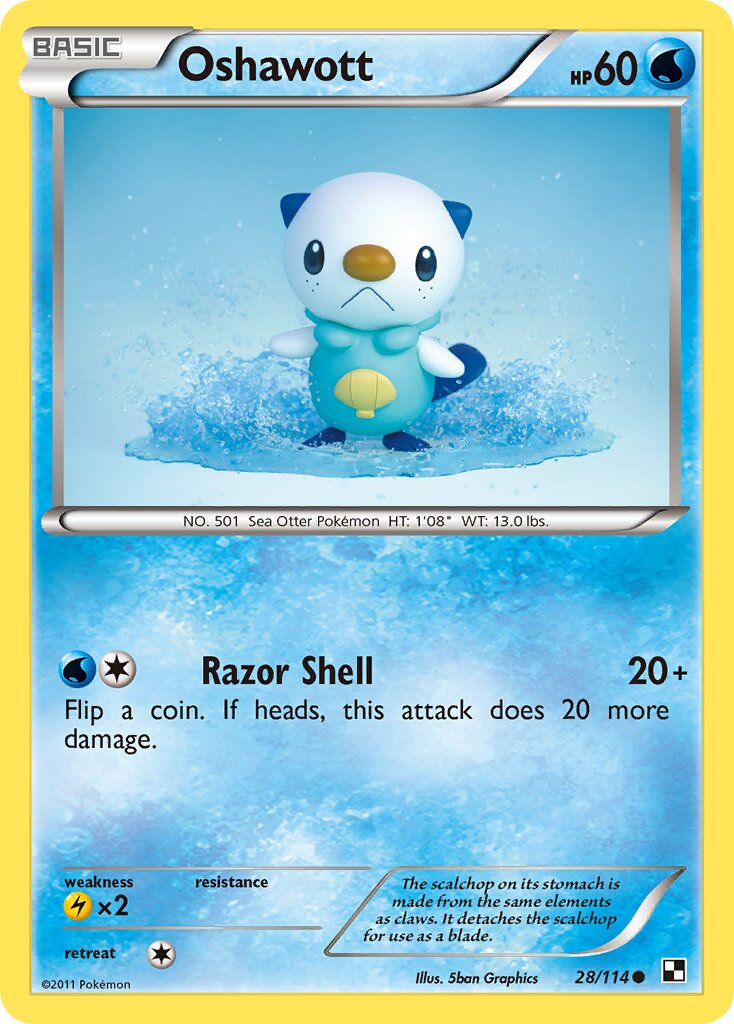 Oshawott 028/115 — Black & White (English Pokémon TCG card)