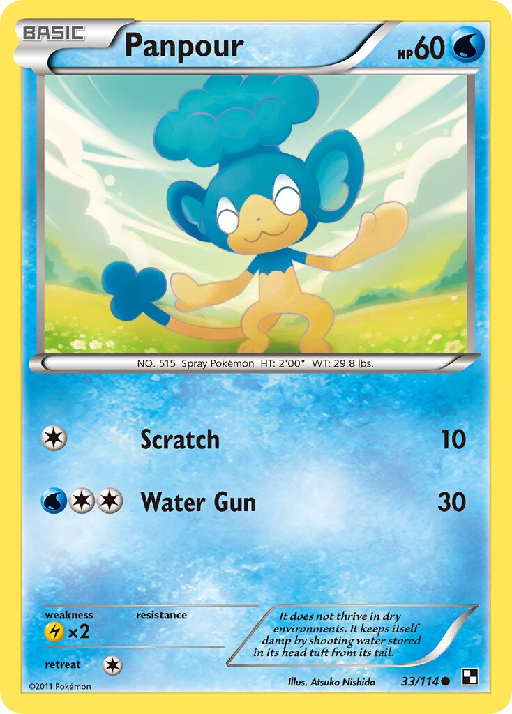 Panpour 033/115 — Black & White (English Pokémon TCG card)