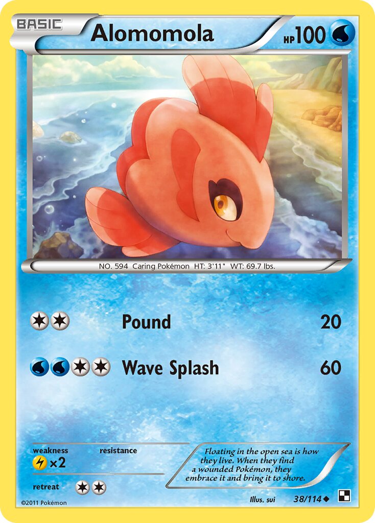 Alomomola 038/115 — Black & White (English Pokémon TCG card)