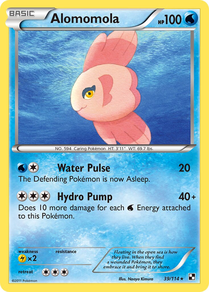 Alomomola 039/115 — Black & White (English Pokémon TCG card)