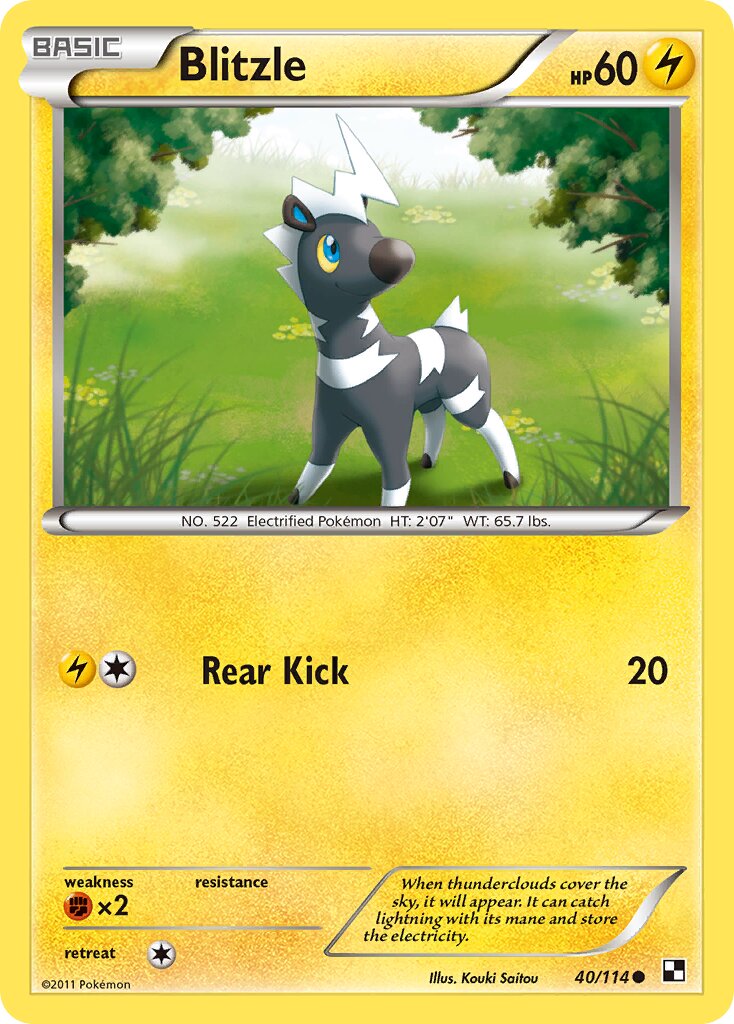 Blitzle 040/115 — Black & White (English Pokémon TCG card)