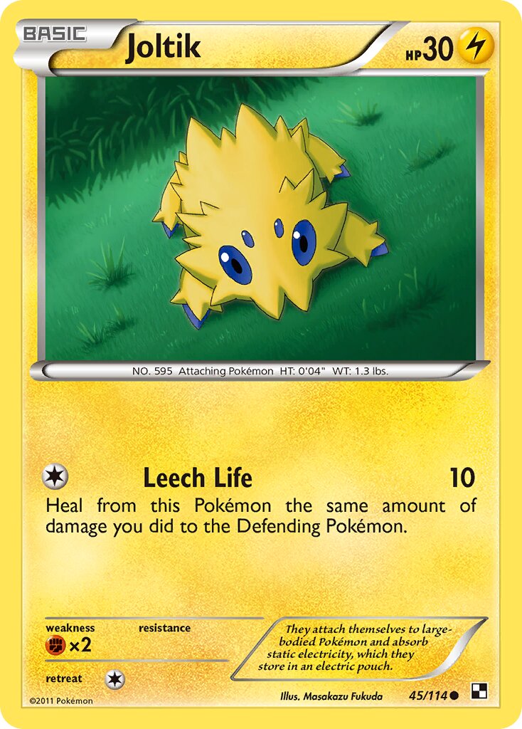 Joltik 045/115 — Black & White (English Pokémon TCG card)