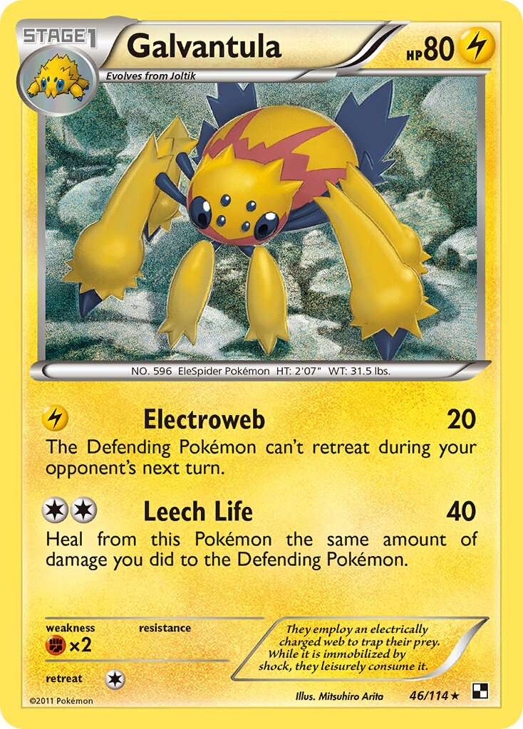 Galvantula 046/115 — Black & White (English Pokémon TCG card)