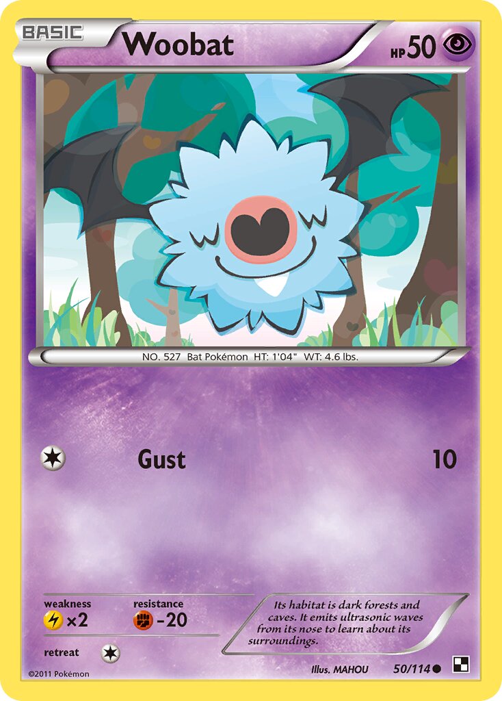 Woobat 050/115 — Black & White (English Pokémon TCG card)