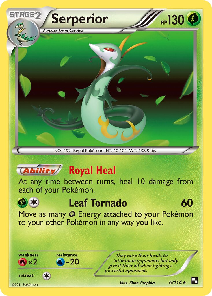Serperior 006/115 — Black & White (English Pokémon TCG card)