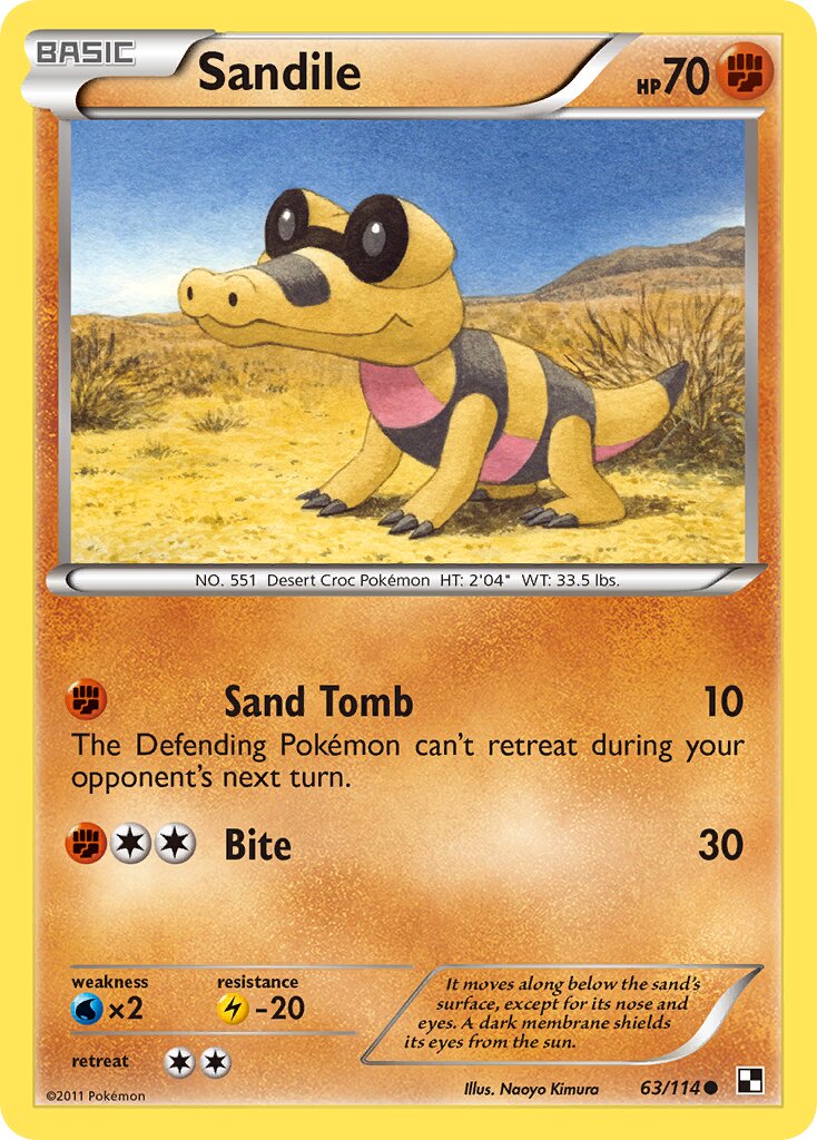 Sandile 063/115 — Black & White (English Pokémon TCG card)