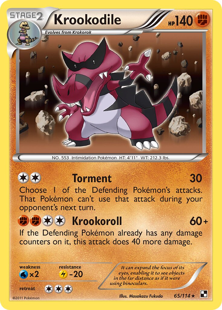 Krookodile 065/115 — Black & White (English Pokémon TCG card)
