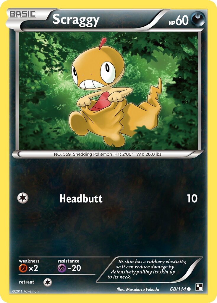 Scraggy 068/115 — Black & White (English Pokémon TCG card)