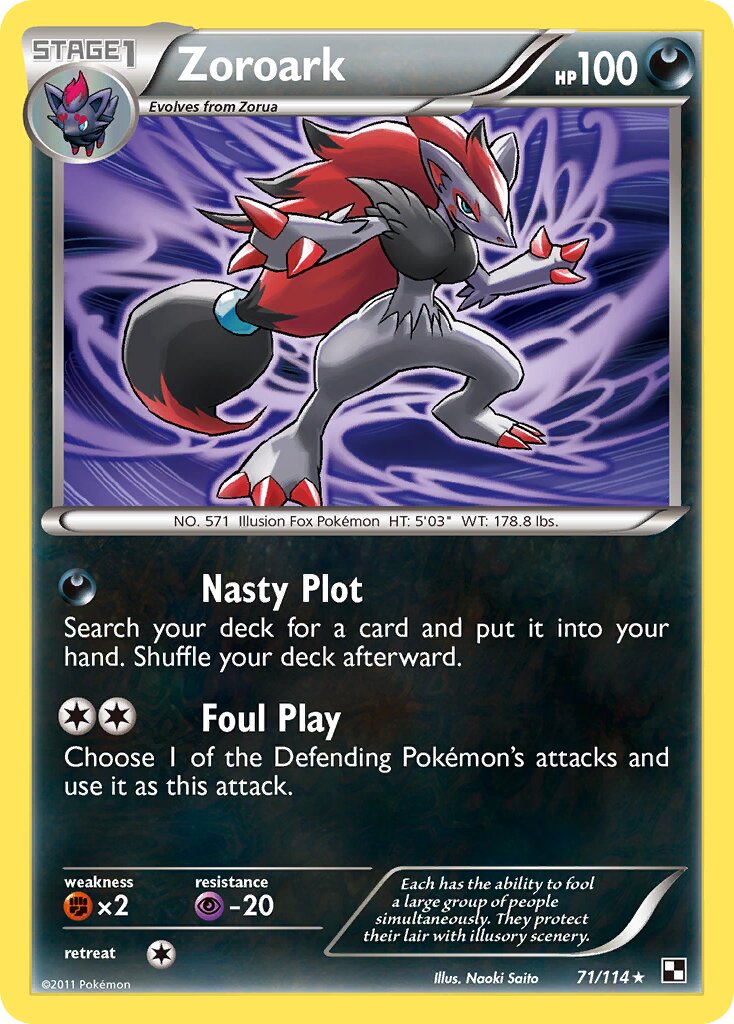 Zoroark 071/115 — Black & White (English Pokémon TCG card)