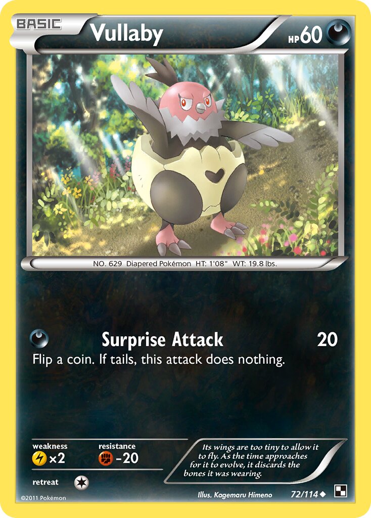 Vullaby 072/115 — Black & White (English Pokémon TCG card)