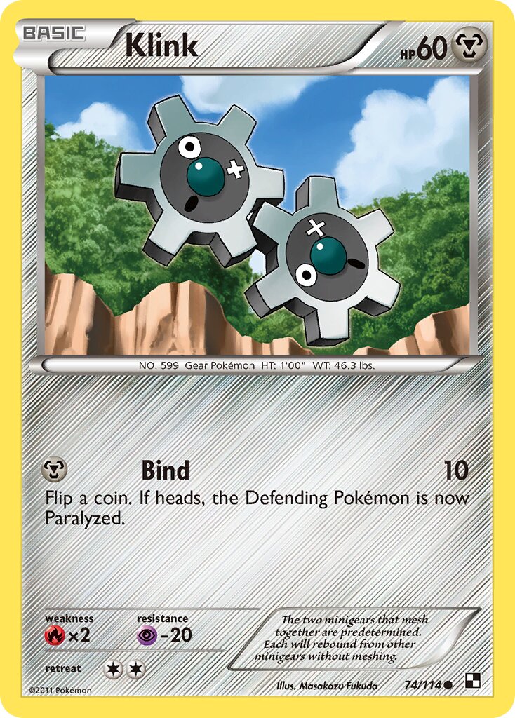 Klink 074/115 — Black & White (English Pokémon TCG card)