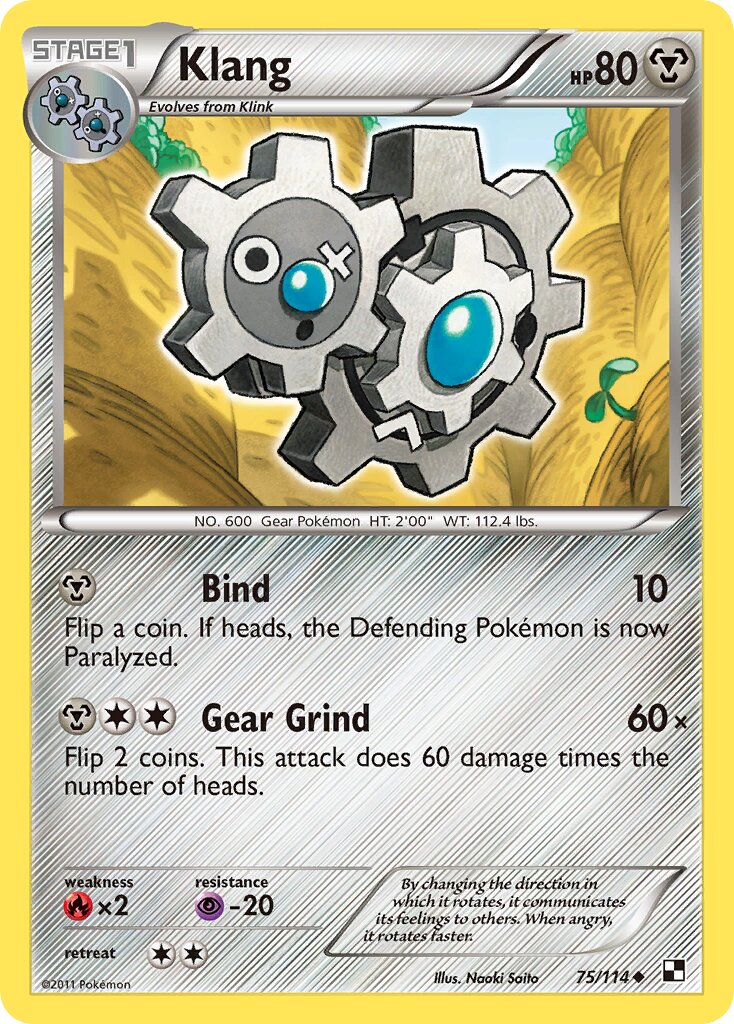 Klang 075/115 — Black & White (English Pokémon TCG card)