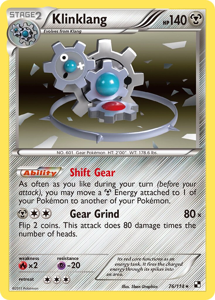 Klinklang 076/115 — Black & White (English Pokémon TCG card)