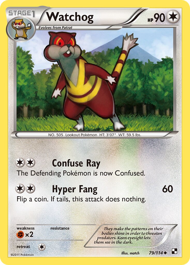 Watchog 079/115 — Black & White (English Pokémon TCG card)