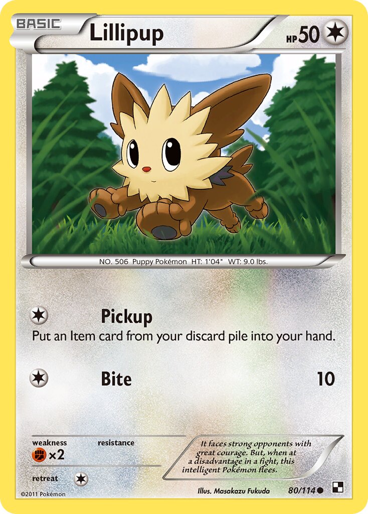Lillipup 080/115 — Black & White (English Pokémon TCG card)