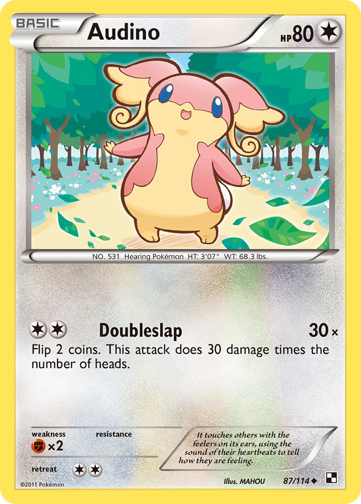 Audino 087/115 — Black & White (English Pokémon TCG card)