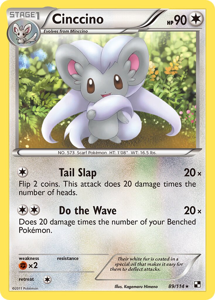 Cinccino 089/115 — Black & White (English Pokémon TCG card)