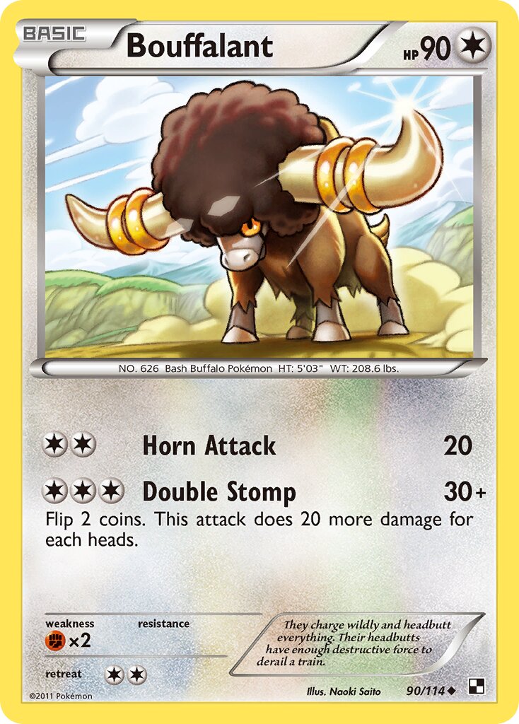 Bouffalant 090/115 — Black & White (English Pokémon TCG card)