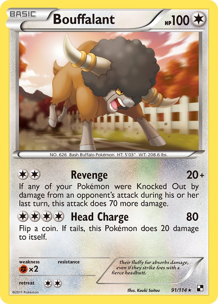 Bouffalant 091/115 — Black & White (English Pokémon TCG card)