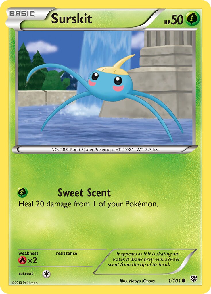 Surskit 001/105 — Plasma Blast (English Pokémon TCG card)