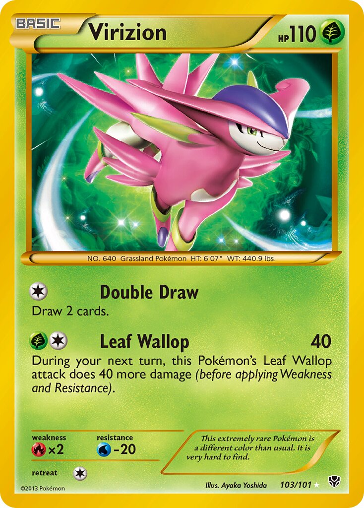 Virizion 103/105 — Plasma Blast (English Pokémon TCG card)
