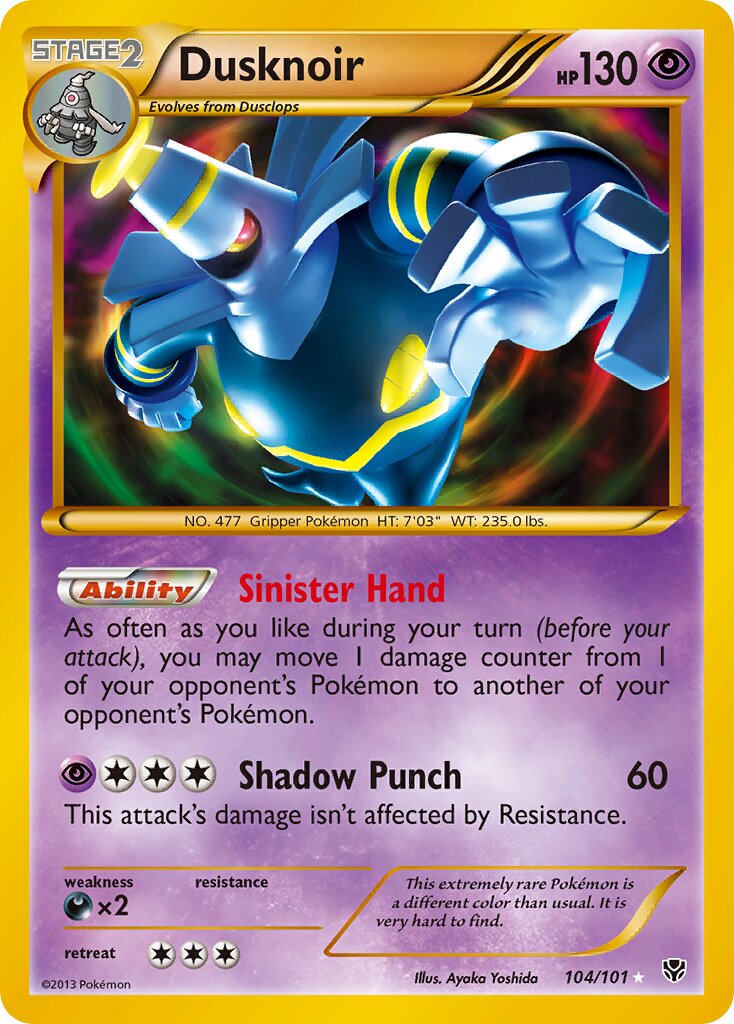 Dusknoir 104/105 — Plasma Blast (English Pokémon TCG card)