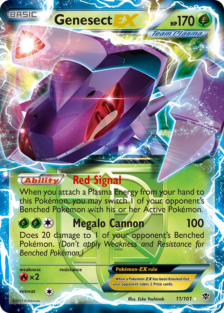 Genesect-EX 011/105 — Plasma Blast (English Pokémon TCG card)