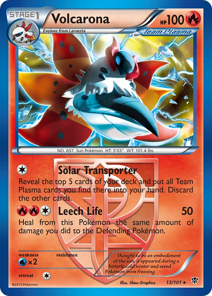 Volcarona 013/105 — Plasma Blast (English Pokémon TCG card)