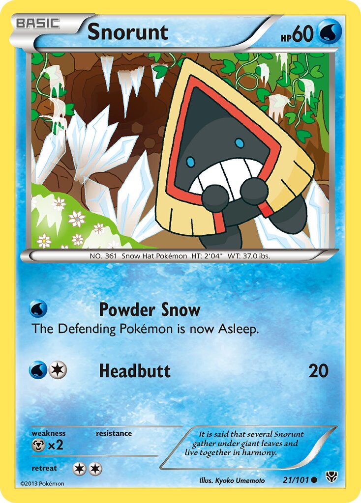 Snorunt 021/105 — Plasma Blast (English Pokémon TCG card)