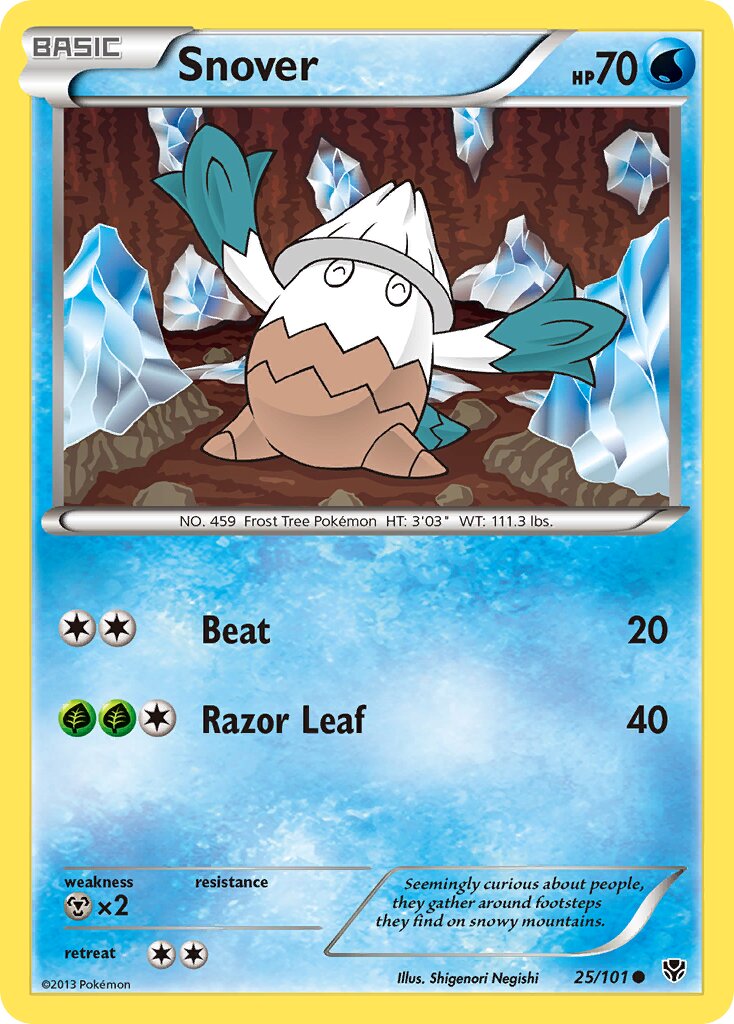 Snover 025/105 — Plasma Blast (English Pokémon TCG card)