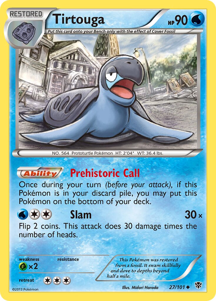 Tirtouga 027/105 — Plasma Blast (English Pokémon TCG card)