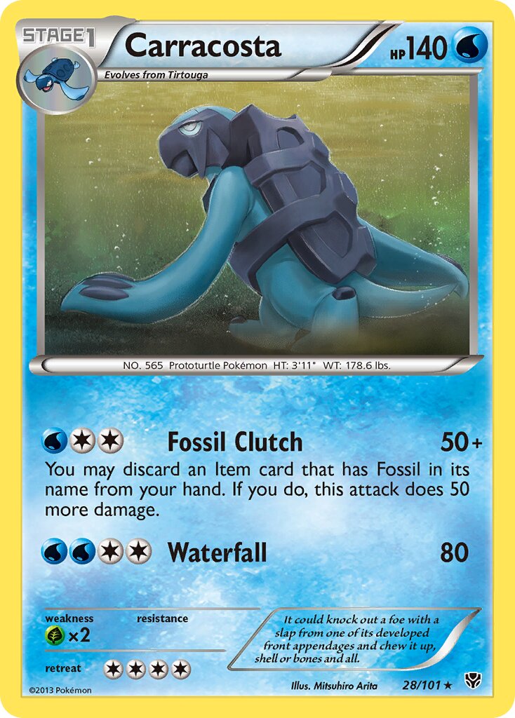 Carracosta 028/105 — Plasma Blast (English Pokémon TCG card)