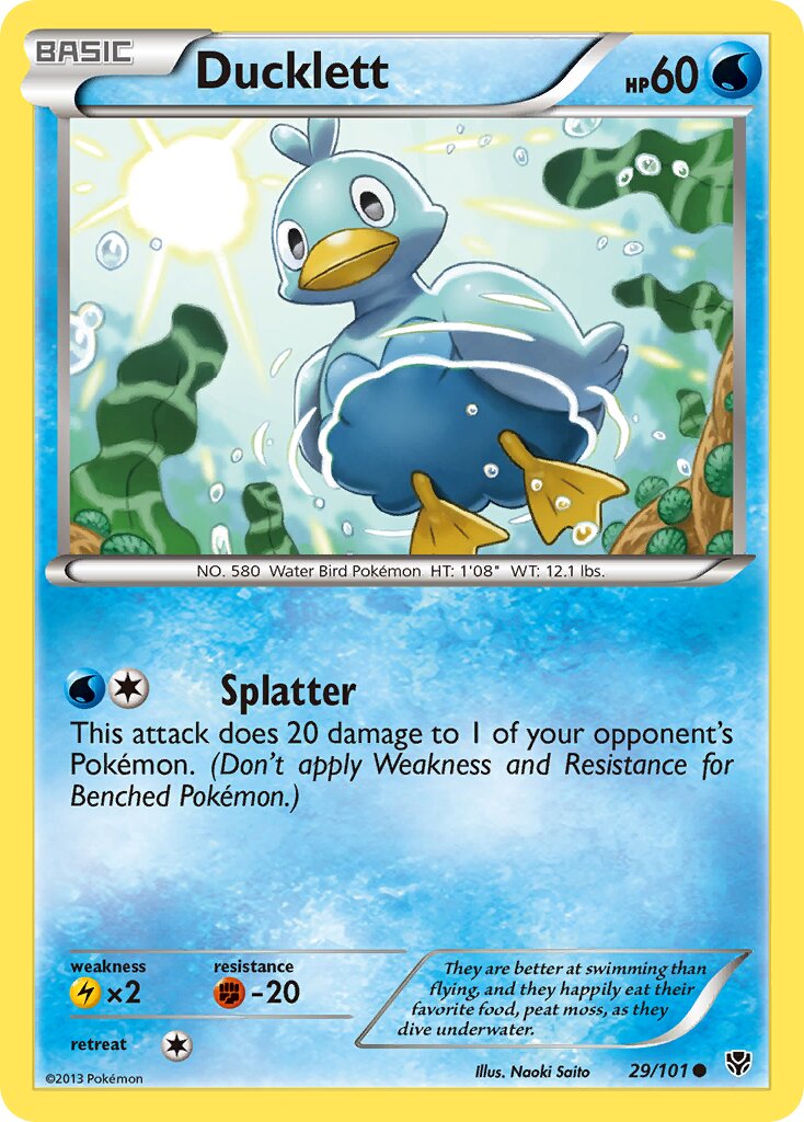 Ducklett 029/105 — Plasma Blast (English Pokémon TCG card)