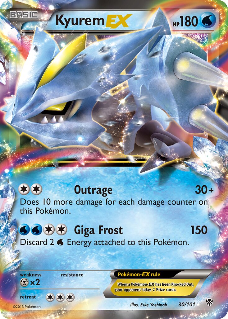 Kyurem-EX 030/105 — Plasma Blast (English Pokémon TCG card)