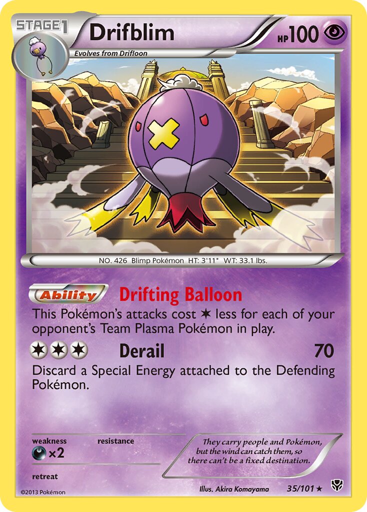 Drifblim 035/105 — Plasma Blast (English Pokémon TCG card)