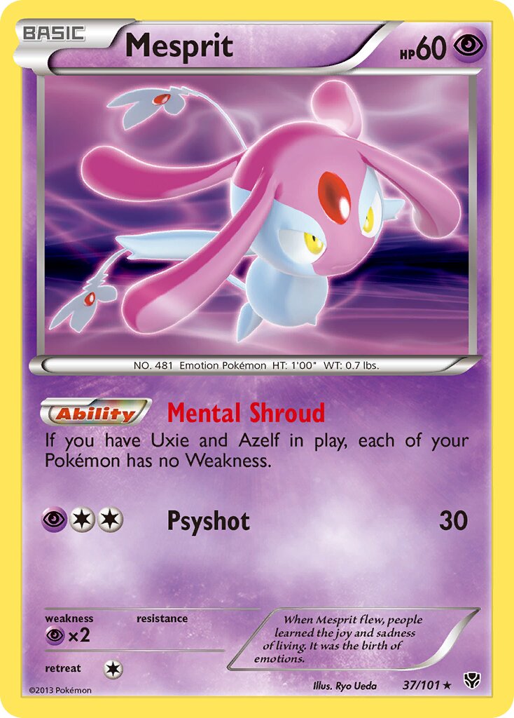 Mesprit 037/105 — Plasma Blast (English Pokémon TCG card)