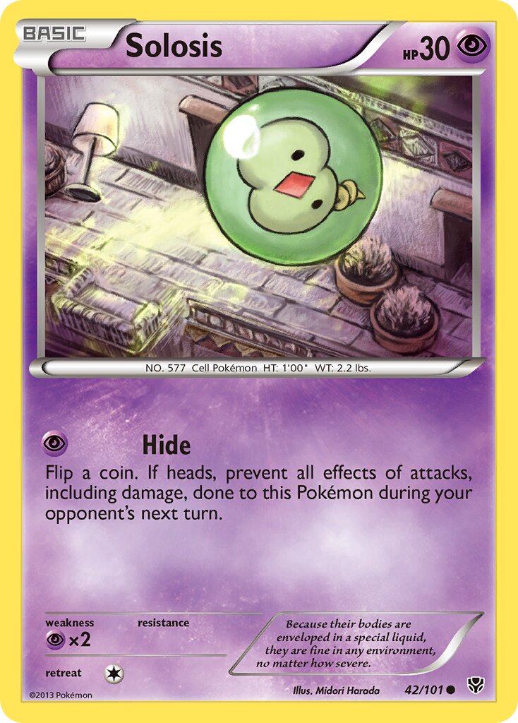 Solosis 042/105 — Plasma Blast (English Pokémon TCG card)
