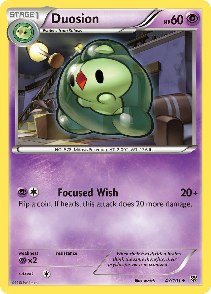 Duosion 043/105 — Plasma Blast (English Pokémon TCG card)