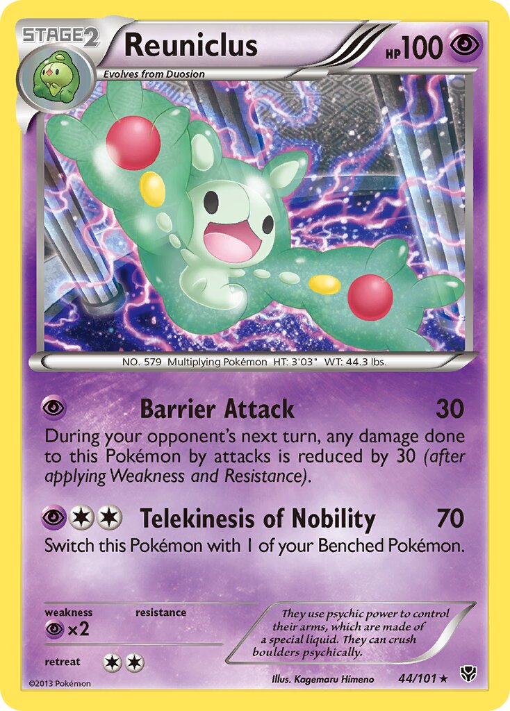Reuniclus 044/105 — Plasma Blast (English Pokémon TCG card)