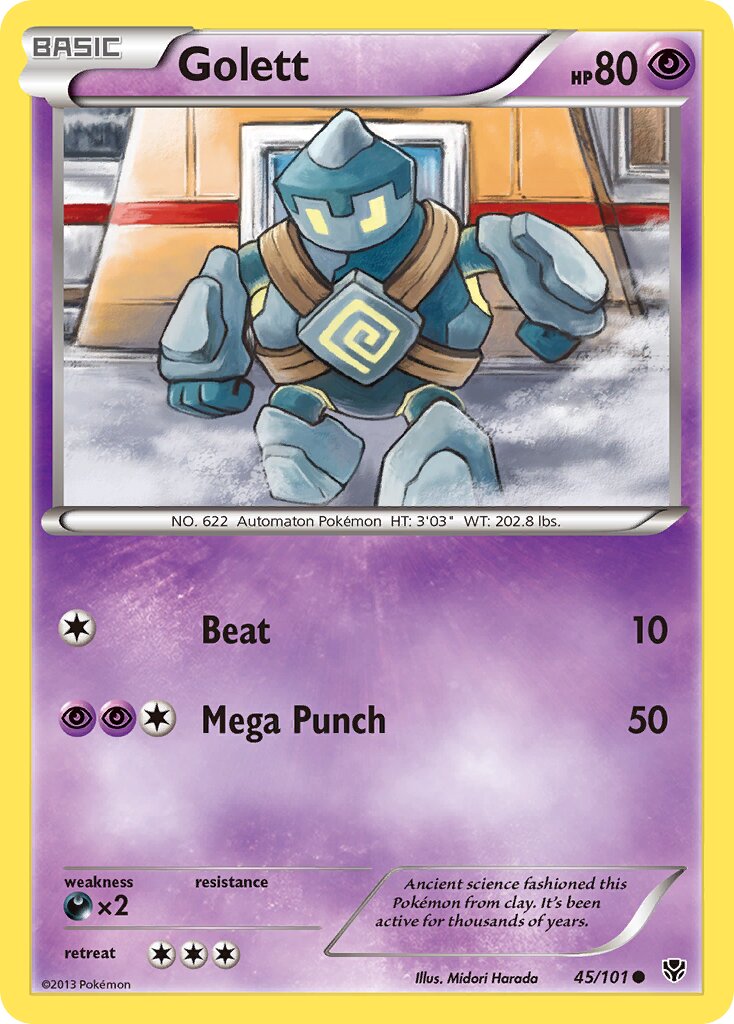 Golett 045/105 — Plasma Blast (English Pokémon TCG card)
