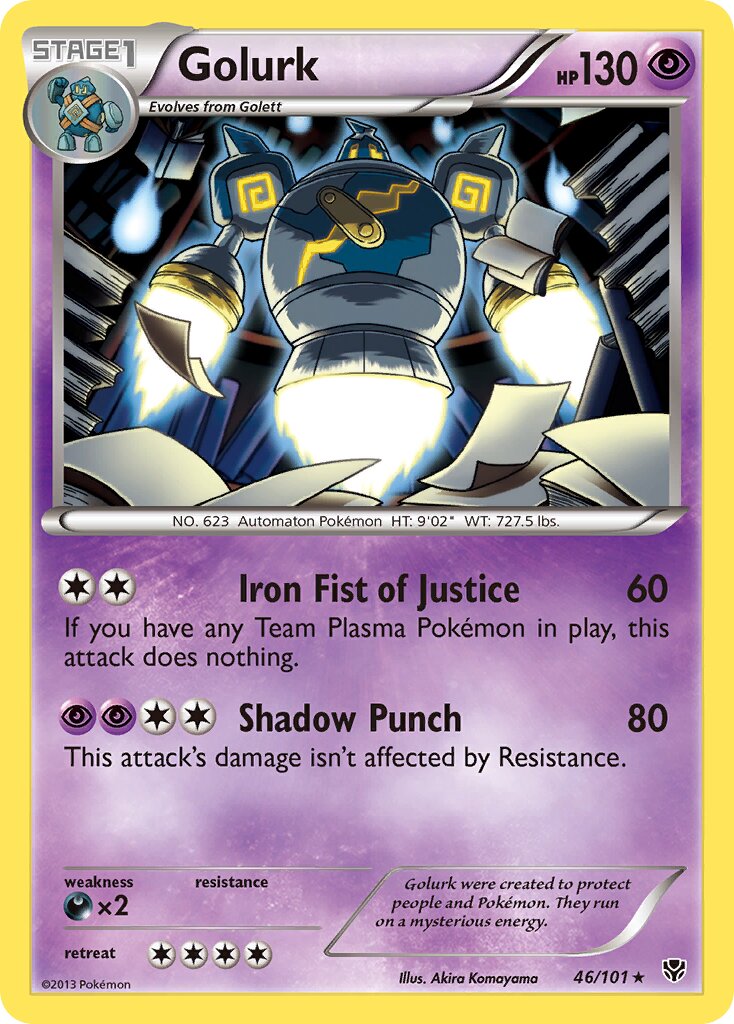 Golurk 046/105 — Plasma Blast (English Pokémon TCG card)