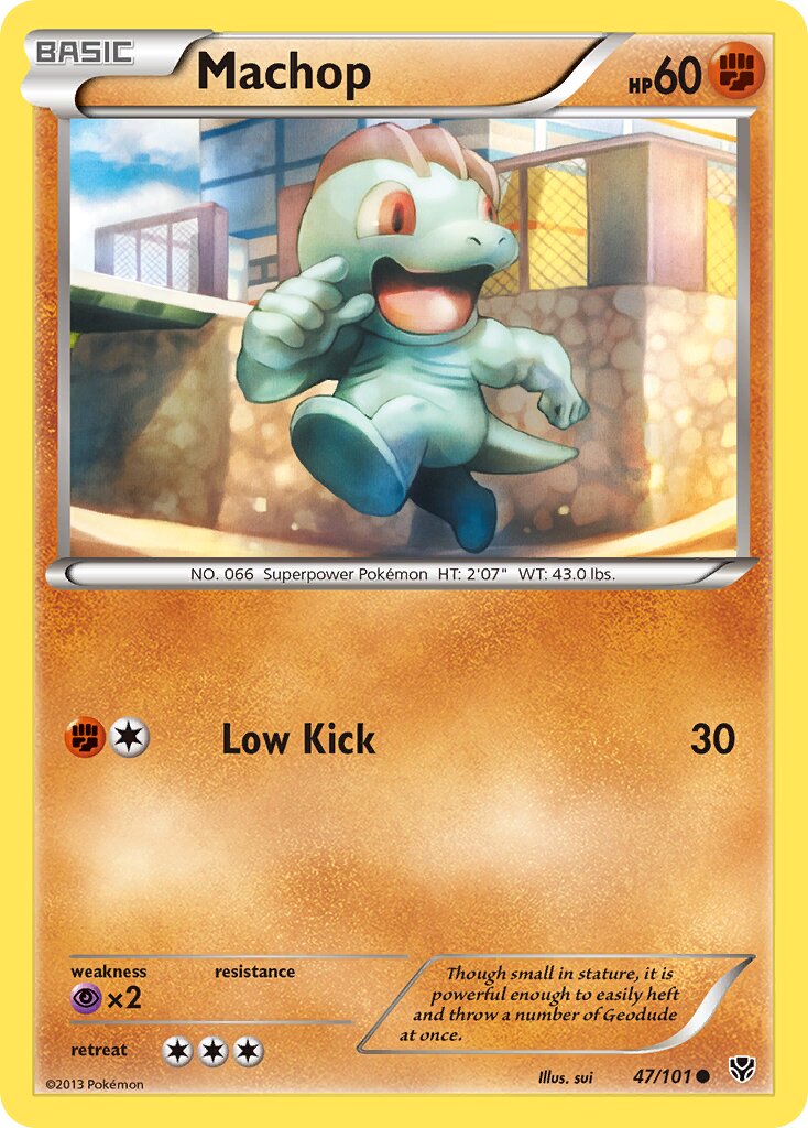 Machop 047/105 — Plasma Blast (English Pokémon TCG card)
