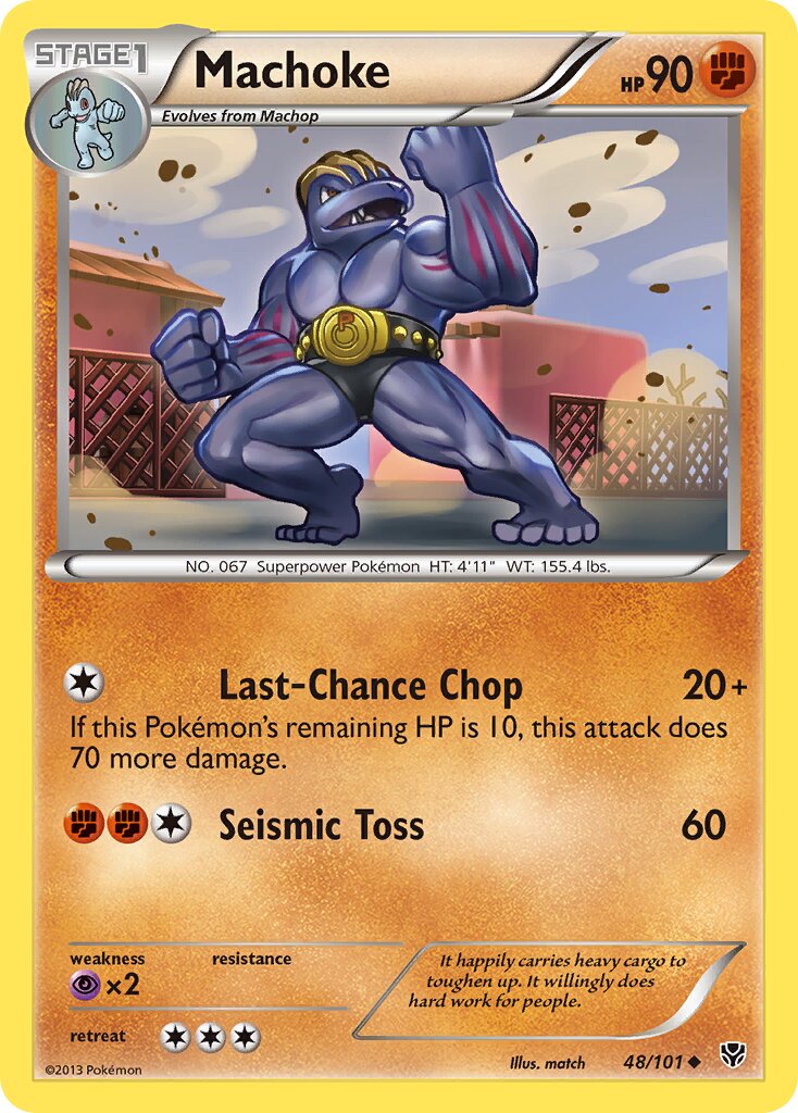 Machoke 048/105 — Plasma Blast (English Pokémon TCG card)