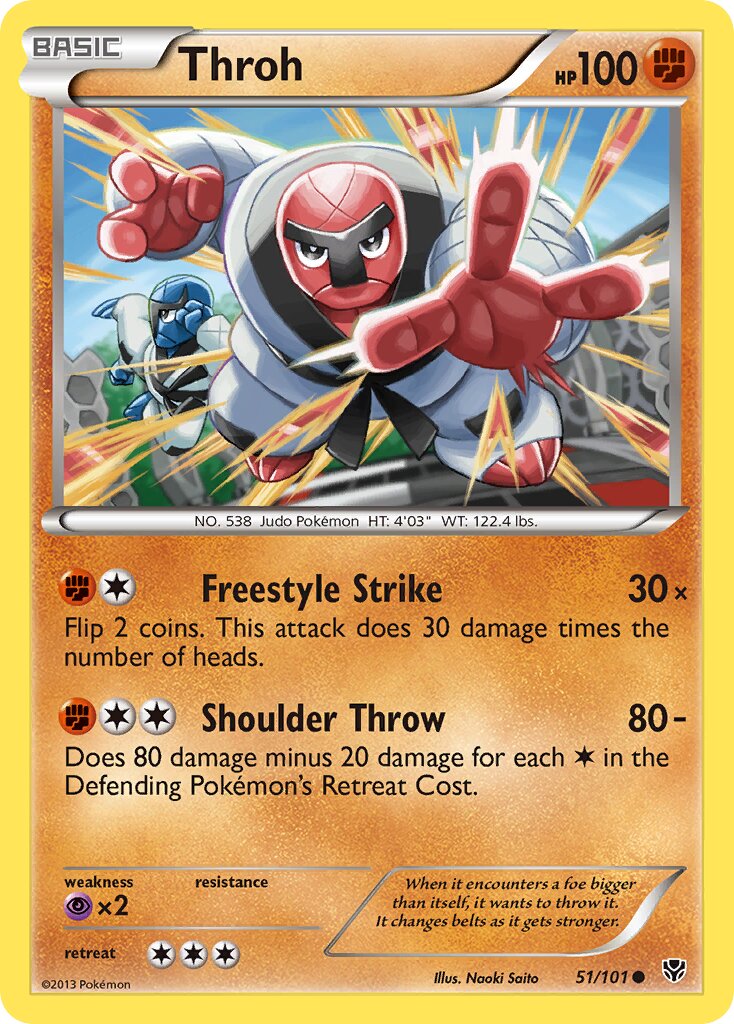 Throh 051/105 — Plasma Blast (English Pokémon TCG card)