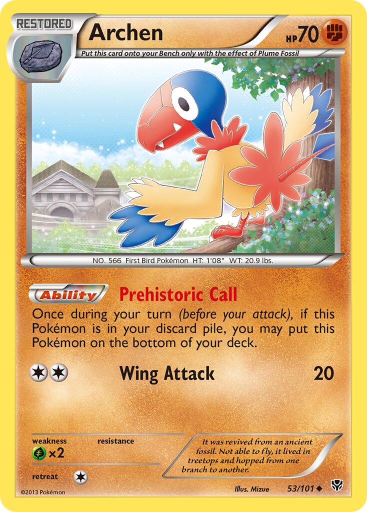 Archen 053/105 — Plasma Blast (English Pokémon TCG card)