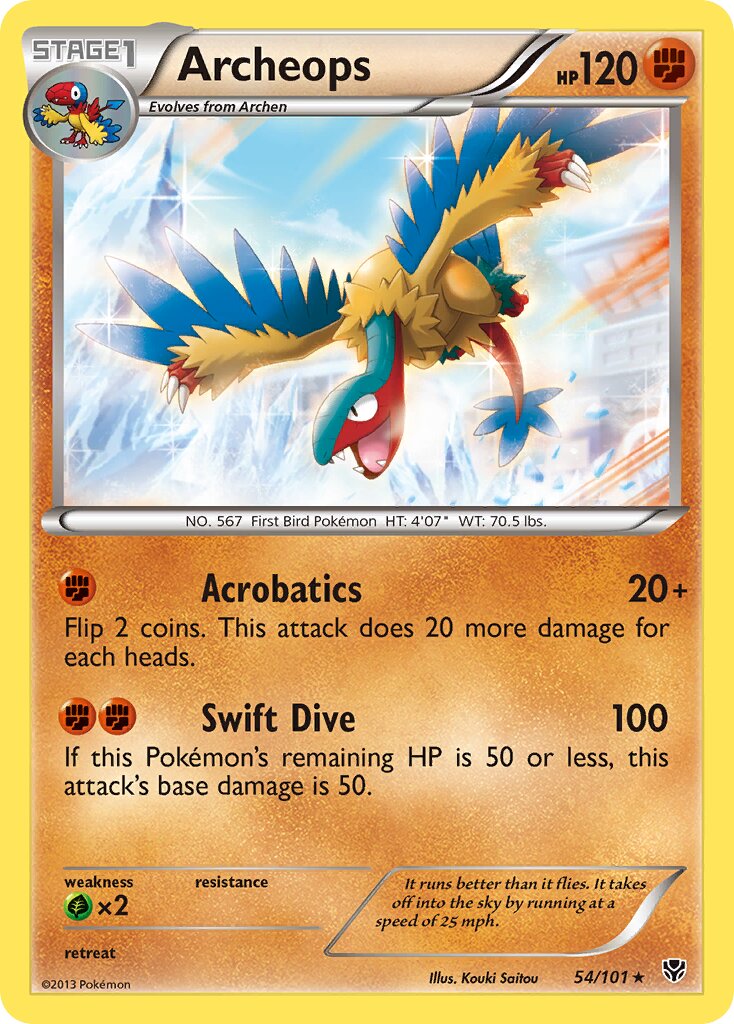 Archeops 054/105 — Plasma Blast (English Pokémon TCG card)