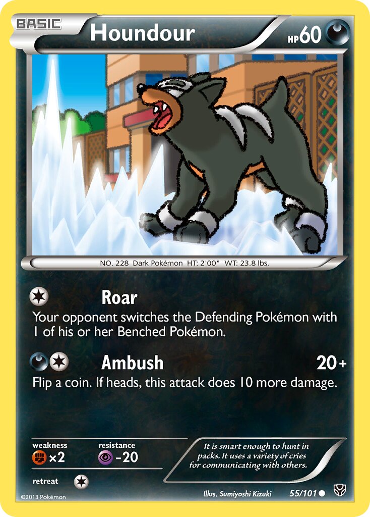 Houndour 055/105 — Plasma Blast (English Pokémon TCG card)